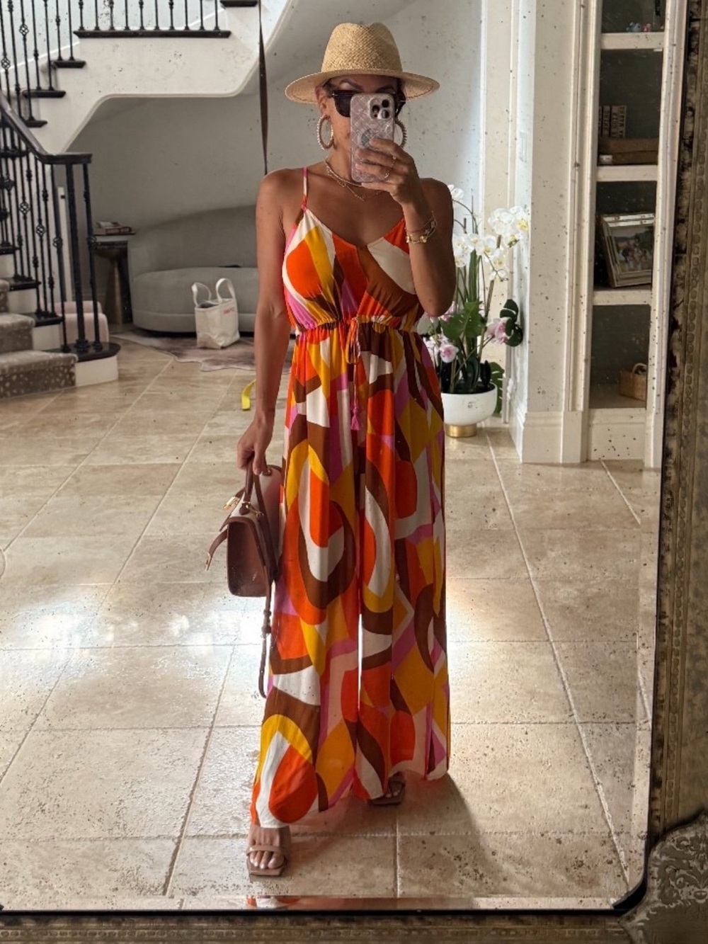 Vici Adina Printed Abstract Jumpsuit Small